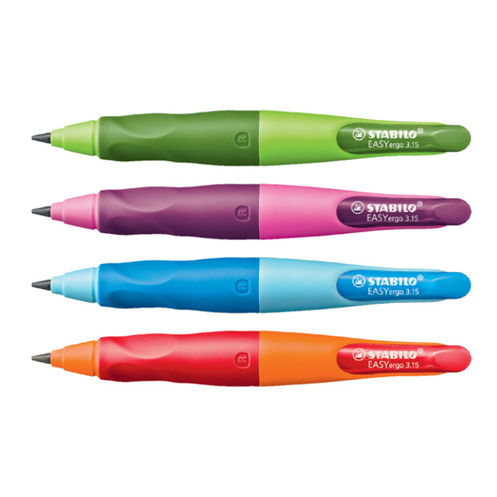 Vulpotlood STABILO Easyergo HB 3.15mm rechts bauwl/dbl slijper blister