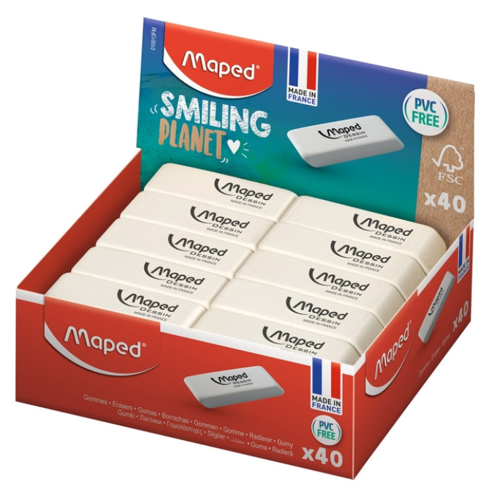 Gum Maped Smiling Planet Dessin wit
