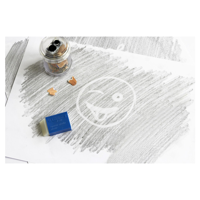 Gum edding R20 45x24x10mm met blauwe houder kunststof wit