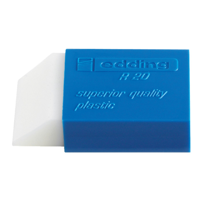 Gum edding R20 45x24x10mm met blauwe houder kunststof wit