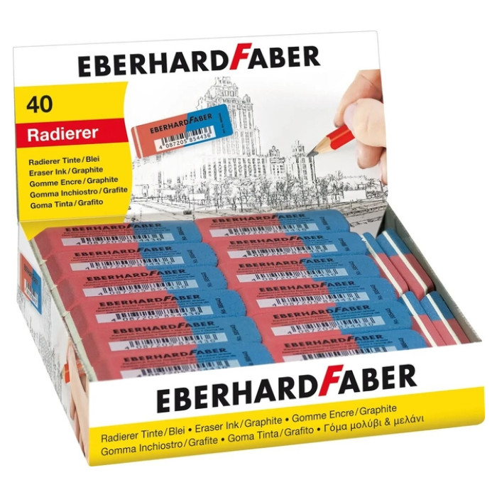 Gum Eberhard Faber EF-585443 potlood/inkt rood/blauw