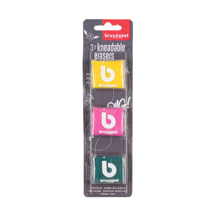 Kneedgum Bruynzeel Teens set à 3 kleuren