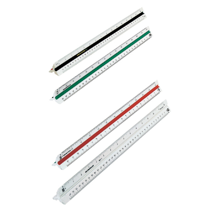 Schaalstok Rumold 150/30 4 1:100/200/250/300/400/5