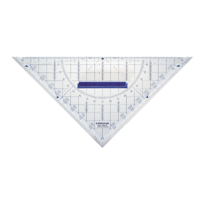 Geodriehoek Staedtler 568 220mm transparant