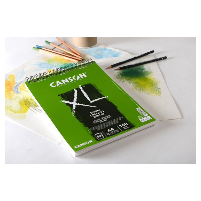 Tekenpapier Canson XL Drawing 50vel 160gr A3 wit