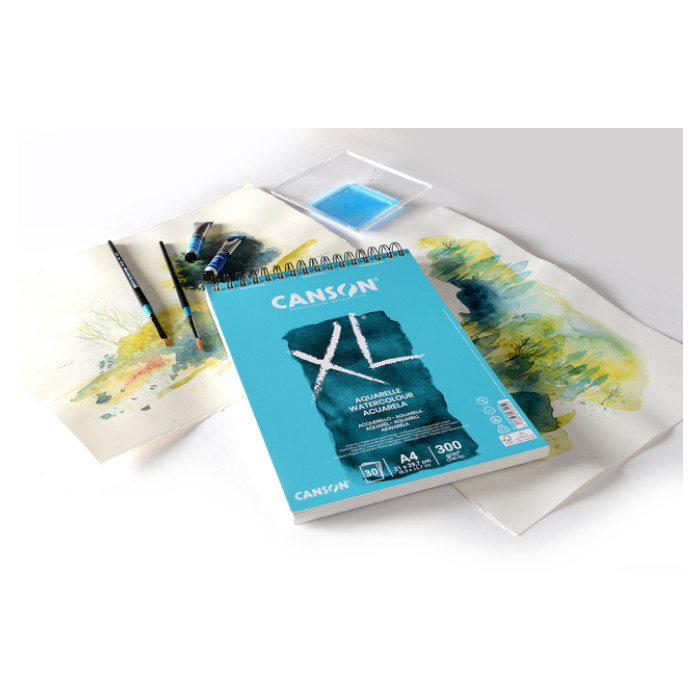 Aquarelpapier Canson XL 30vel 300gr A4 wit