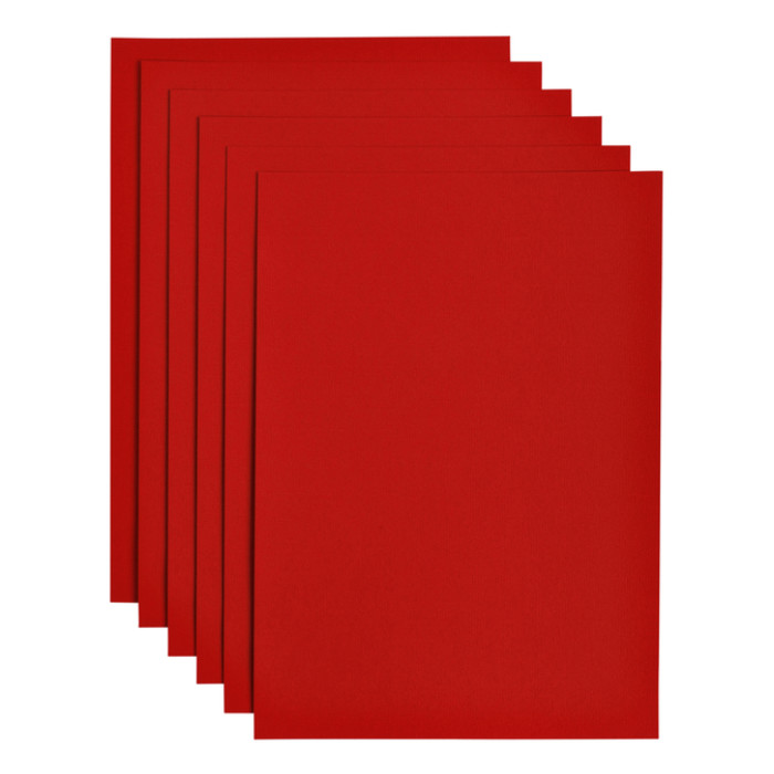 Kopieerpapier Papicolor A4 200gr 6 vel rood