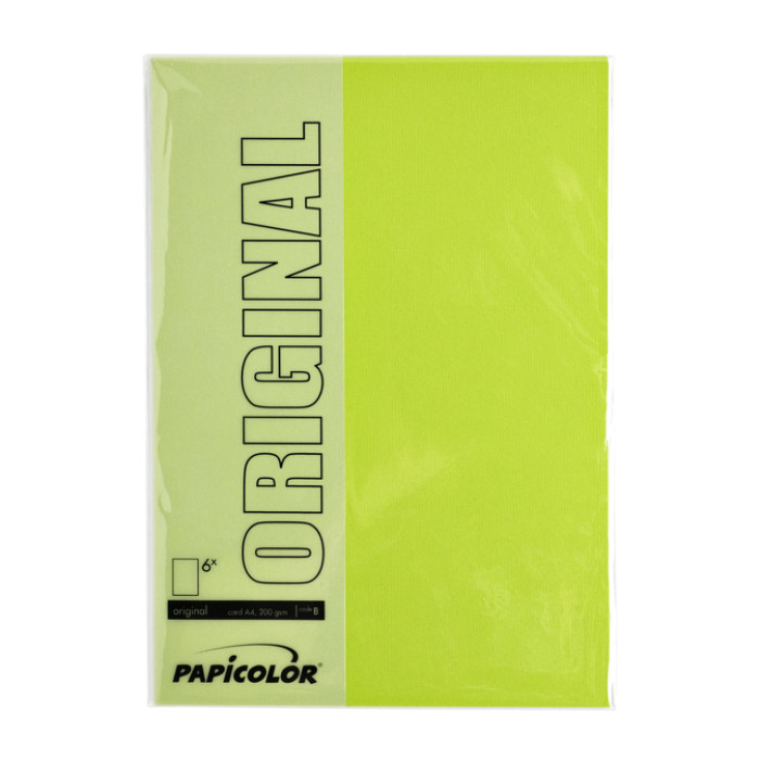 Kopieerpapier Papicolor A4 200gr 6 vel appelgroen