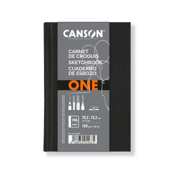 Schetsboek Canson Art Book One hardcover 98vel 100gr 102x152mm wit
