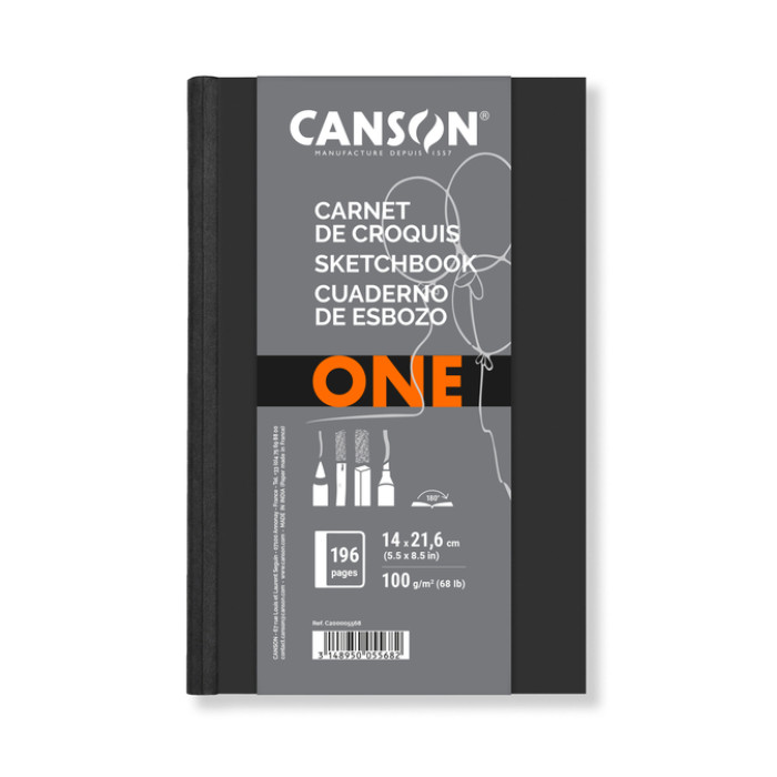 Schetsboek Canson Art Book One hardcover 98vel 100gr 140x216mm wit