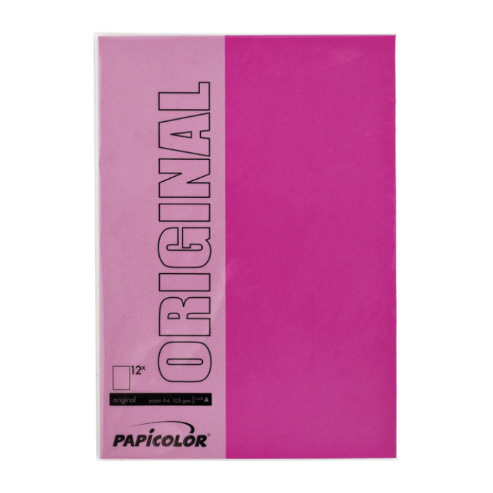 Kopieerpapier Papicolor A4 100gr 12 vel felroze