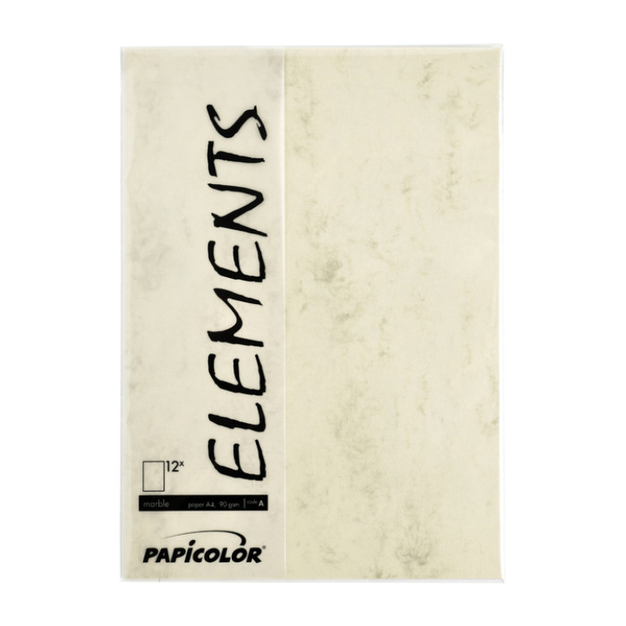 Kopieerpapier Papicolor A4 90gr 12 vel marble ivoor