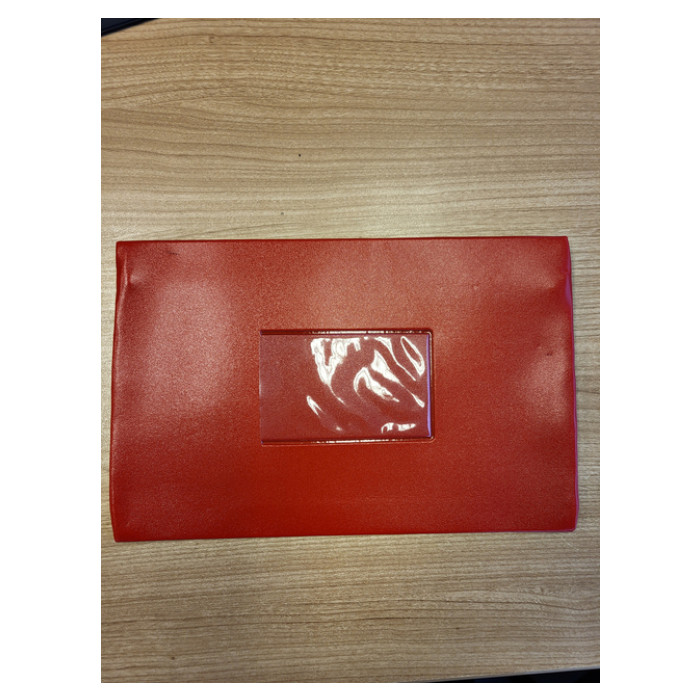Schooletui 15x26cm met rits skai helder rood