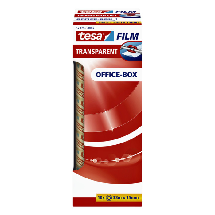 Plakband tesafilm® 33mx15mm transparant 10 rollen