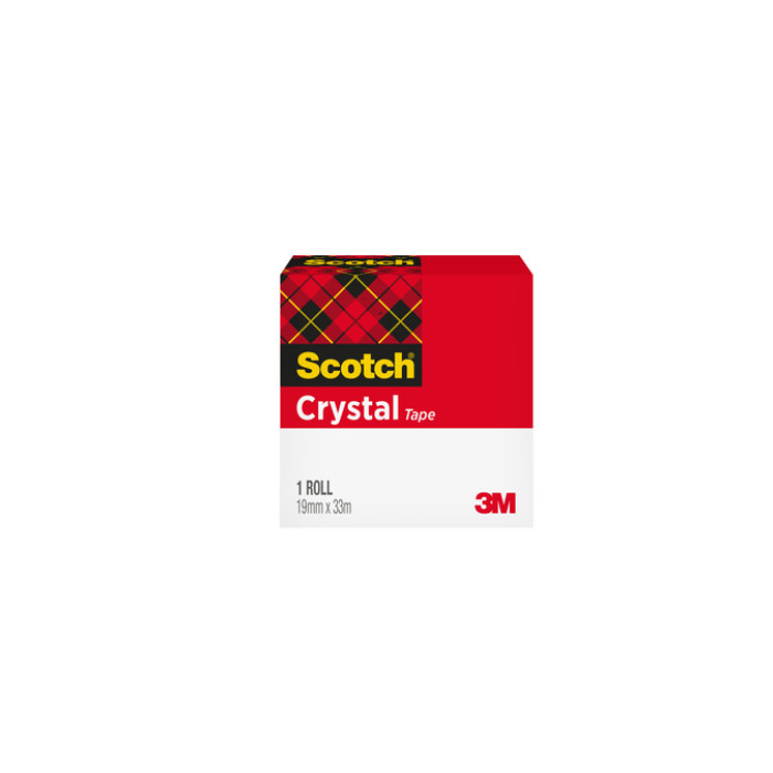 Plakband Scotch Crystal 600 19mmx33m transparant