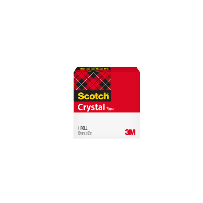 Plakband Scotch Crystal 600 19mmx66m transparant