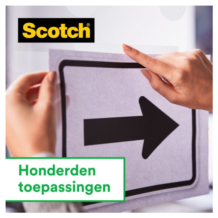 Plakbandhouder Scotch by Karim Rashid zwart + 1 rol magic tape 19mmx7.5m