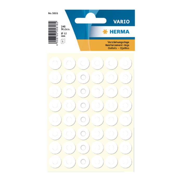 Versterkingsringen HERMA 5816 12mm 240 stuks