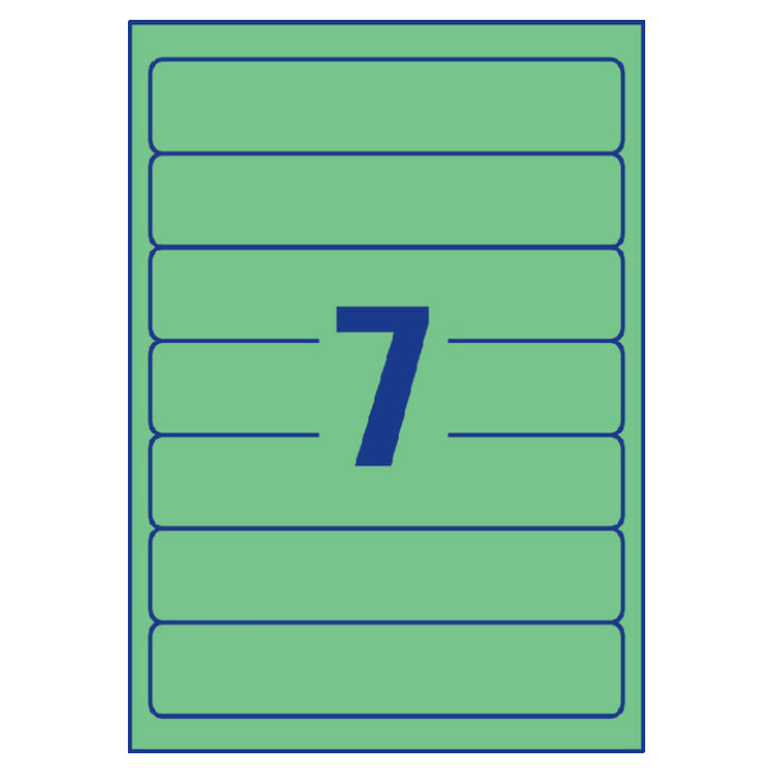 Rugetiket Avery smal 38x192mm zelfklevend groen