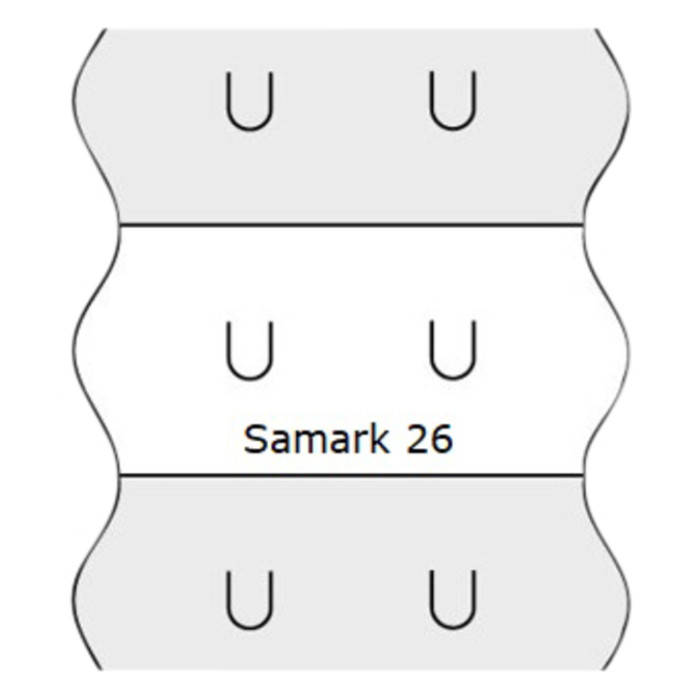 Prijsetiket 12x26mm Sato Samark wit afneembaar