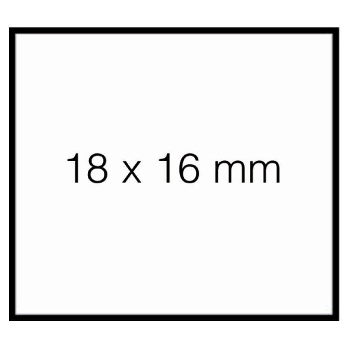 Prijsetiket 18x16mm Sato Duo 16 permanent wit 1500 stuks