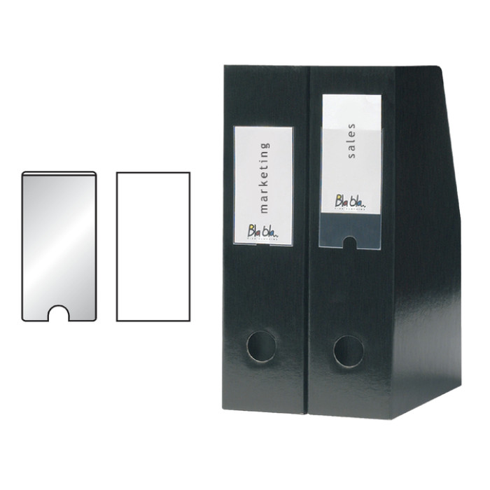 Etikethouder Djois 35x75mm zelfklevend transparant 12 stuks