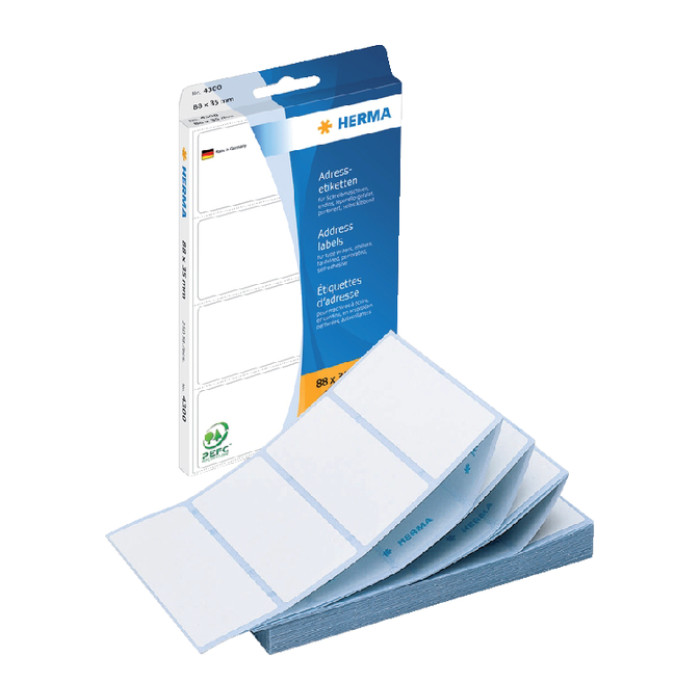 Etiket HERMA adres 4300 88x35mm zig-zag 250 stuks
