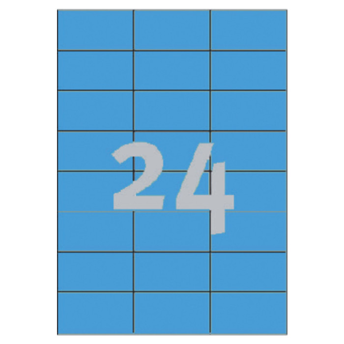 Etiket Avery 3449 70x37mm blauw 2400 stuks