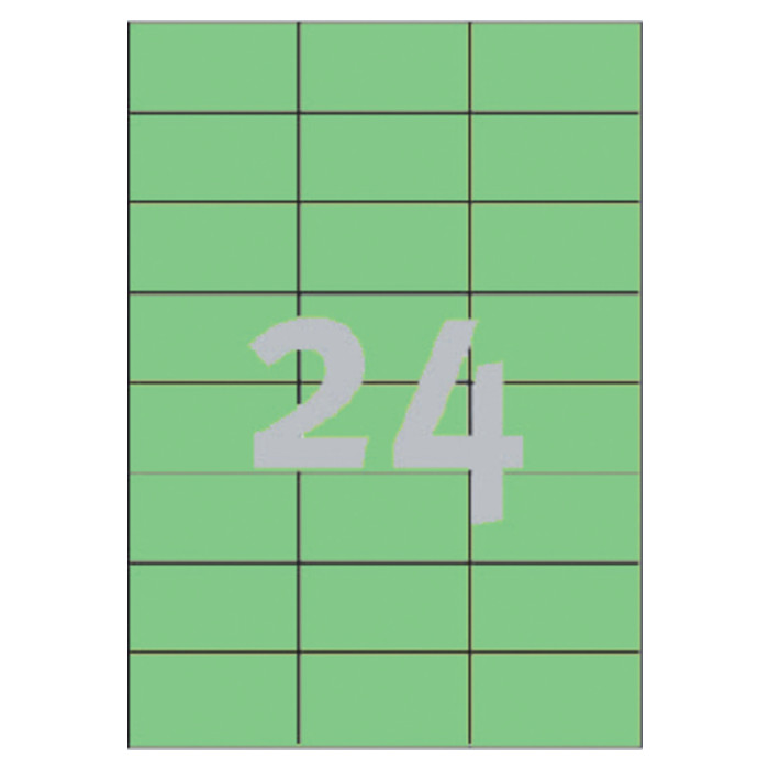 Etiket Avery 3450 70x37mm groen 2400 stuks