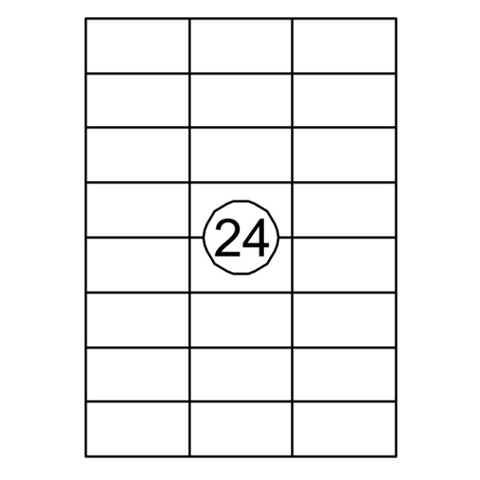 Etiket Avery DP247-100 70x37mm wit 2400 stuks