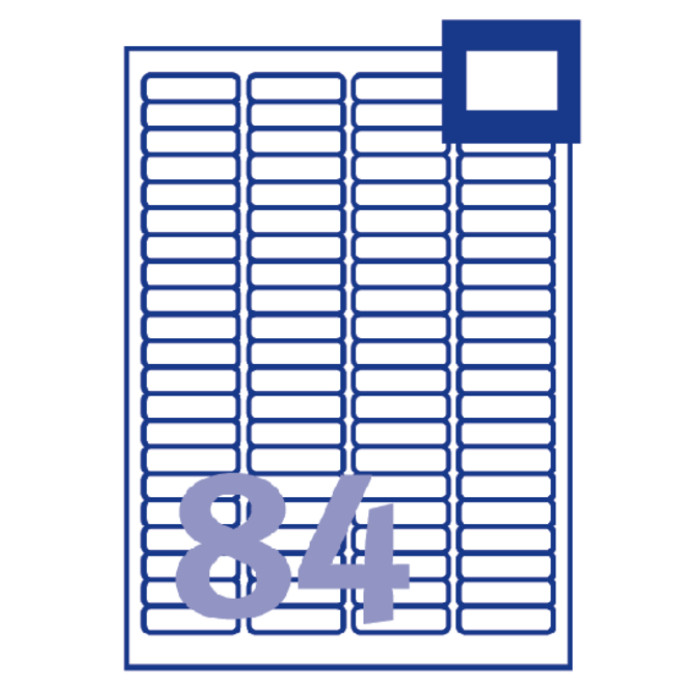 Etiket Avery L7656-25 46x11.1mm wit 2100 stuks