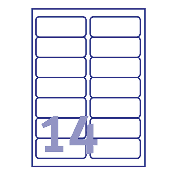Etiket Avery L7563-25 99.1x38.1mm transparant mat 350 stuks