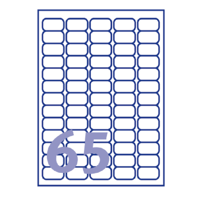 Etiket Avery L7551-25 38.1x21.1mm transparant 1625 stuks