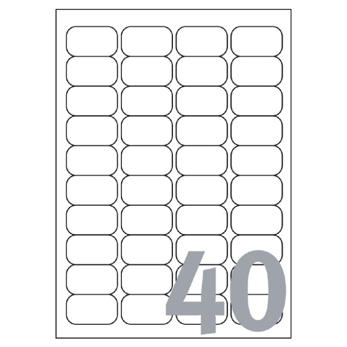 Etiket Avery J8654-25 45.7x25.4mm wit 1000 stuks