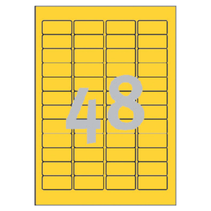 Etiket Avery L6041-20 45.7x21.2mm geel 960 stuks
