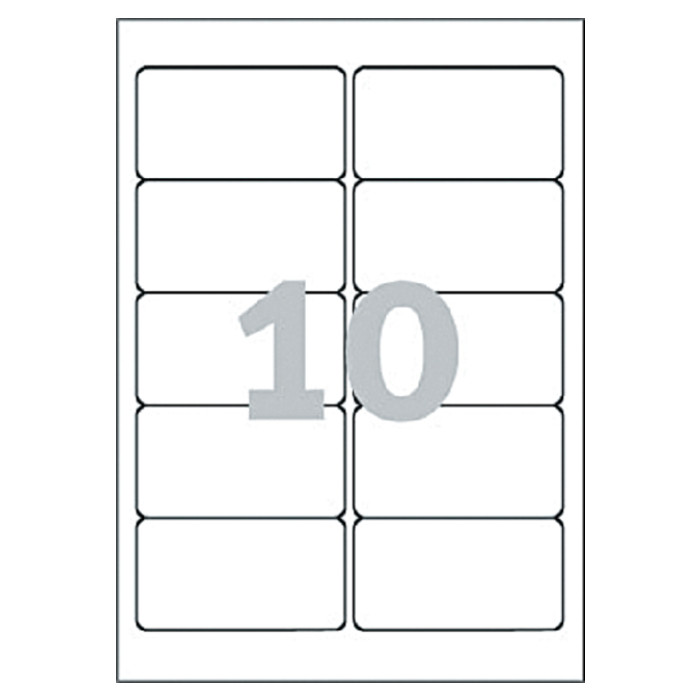 Etiket Avery L4744REV-25 96x50.8mm afneembaar wit 250 stuks