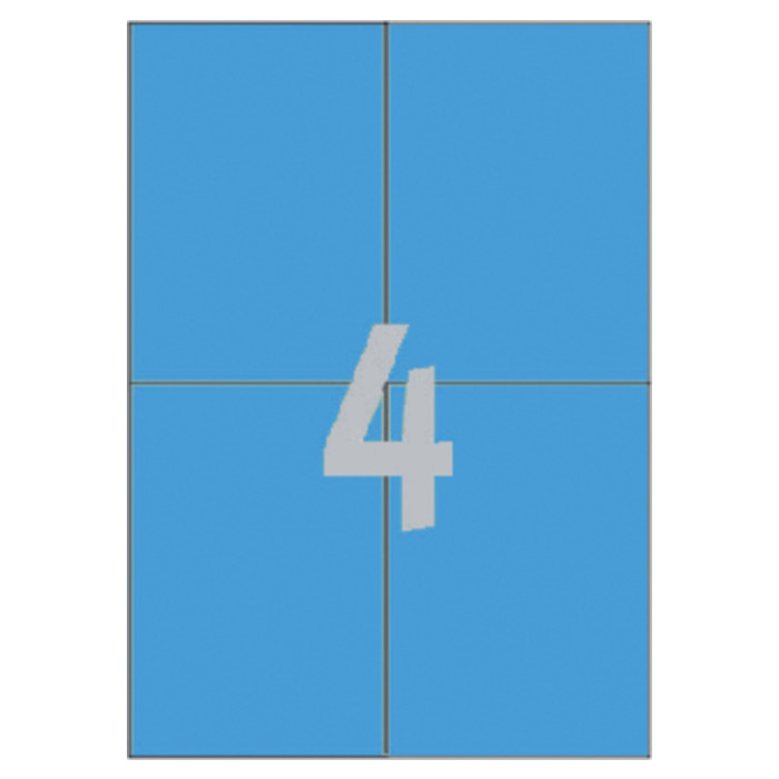 Etiket Avery 3457 105x148mm A6 blauw 400 stuks