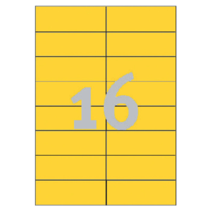 Etiket Avery 3455 105x37mm geel 1600 stuks