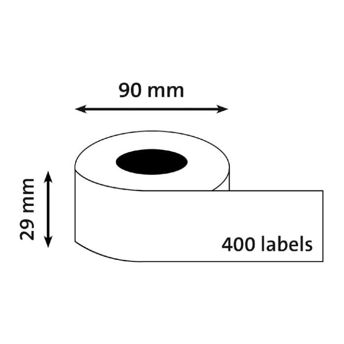 Labeletiket Quantore DK-11201 29x90mm adres wit 400 stuks