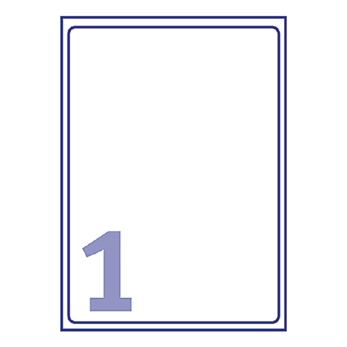 Etiket Avery L7567-25 210x297mm transparant 25 stuks