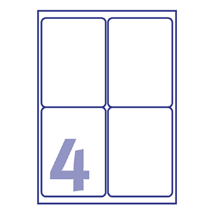Etiket Avery J8169-25 99.1x139mm wit 100 stuks