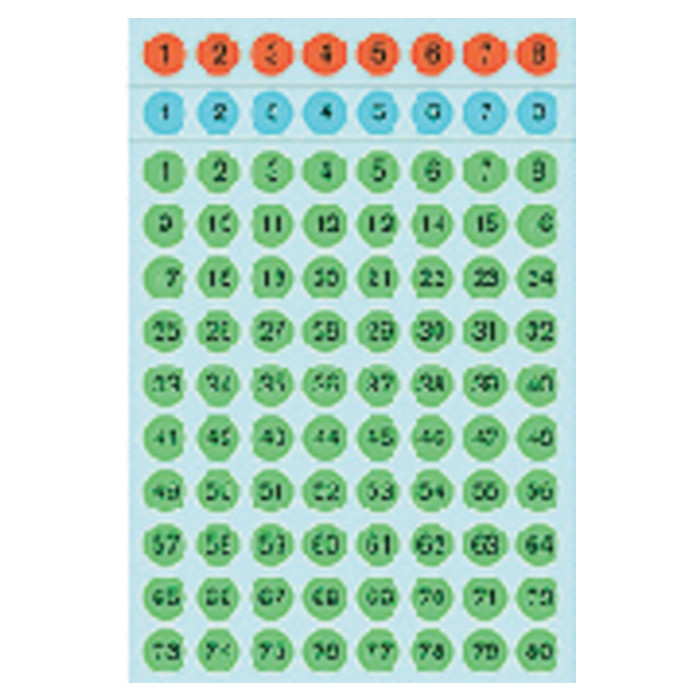 Etiket HERMA 4129 8mm getallen 1-160 kleur assorti 576 stuks