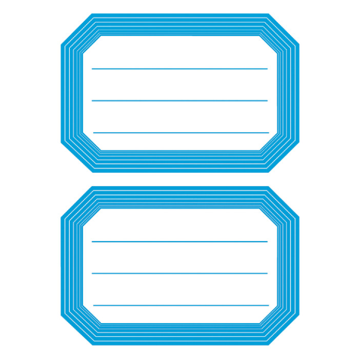 Etiket HERMA 5714 82x55mm schrift blauwe rand 12 stuks