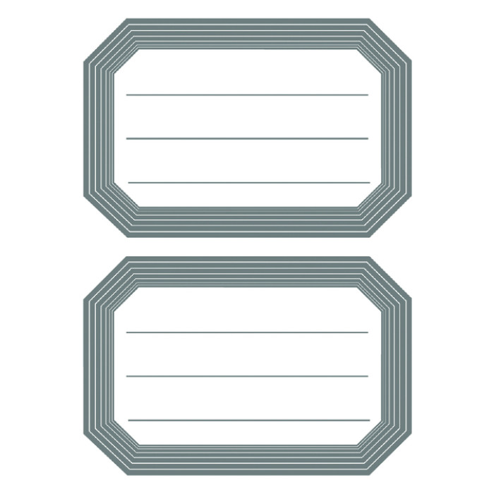 Etiket HERMA 5719 82x55mm schrift grijze rand 12 stuks