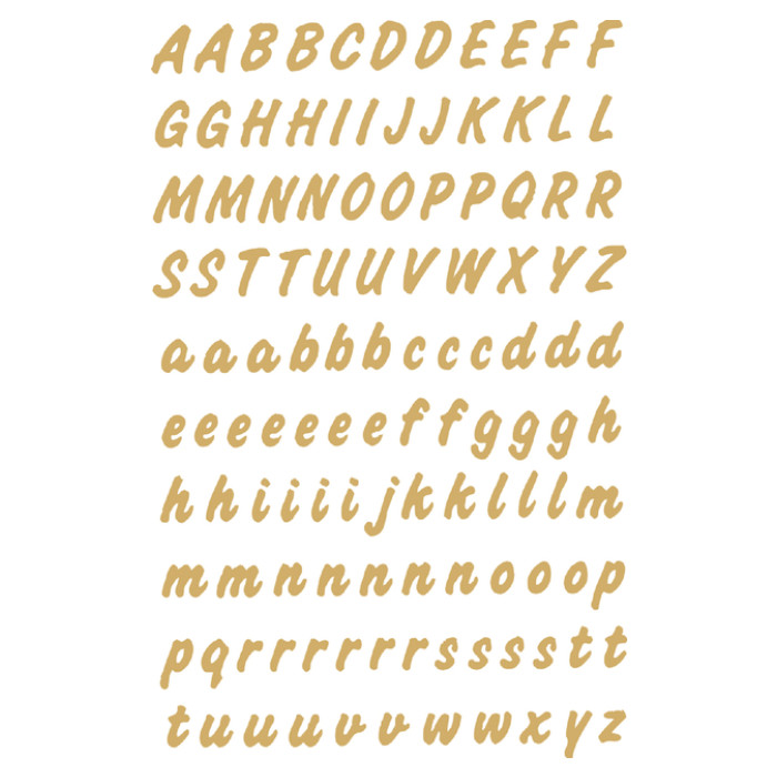 Etiket HERMA 4152 8mm letters A-Z goud op transparant 238 stuks