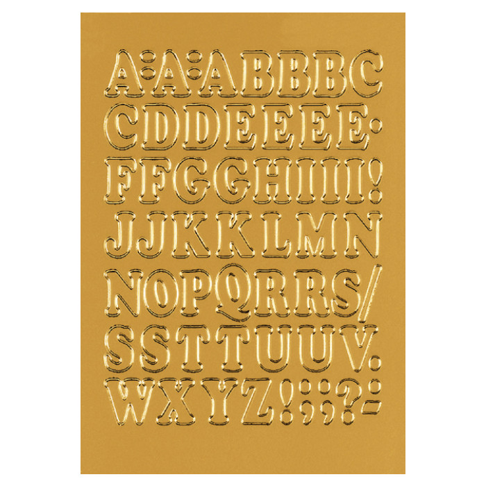 Etiket HERMA 4183 12mm letters A-Z goudfolie 50 stuks