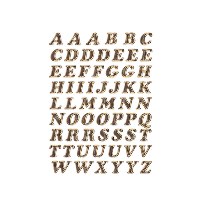 Etiket HERMA 4192 8mm letters A-Z goudfolie 61 stuks