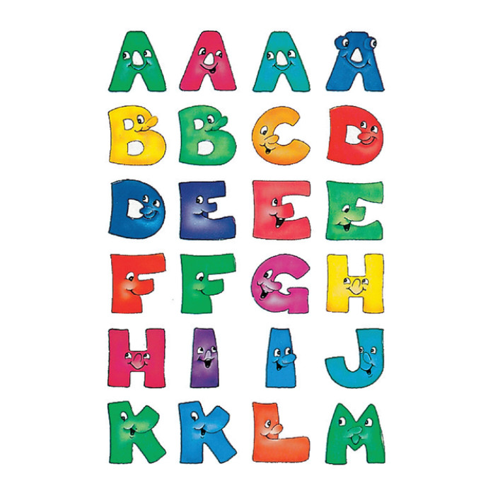 Etiket HERMA 4194 28mm letters a-z gezichten 48 stuks