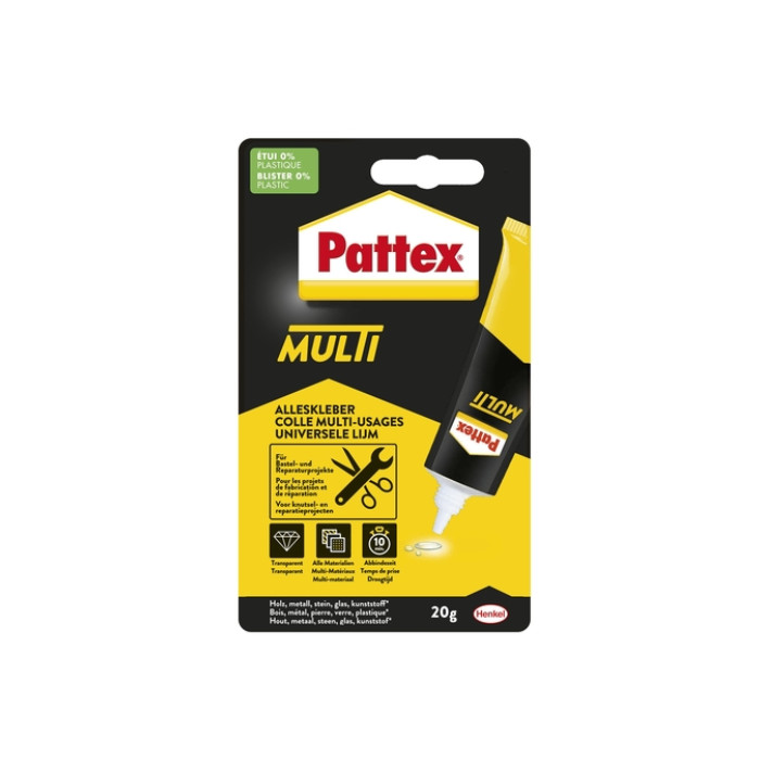 Alleslijm Pattex Multi tube 20 gram op blister
