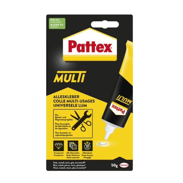 Alleslijm Pattex Multi tube 50gram op blister